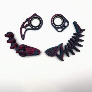 Zestaw 4 gadżetów: Keyrambit + Keyspinner + Flexi czacha + Rekinek